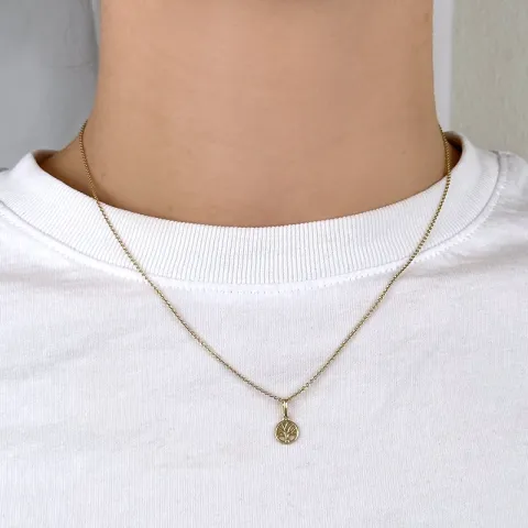 runder Lebensbaum Anhänger aus 9 Karat Gold