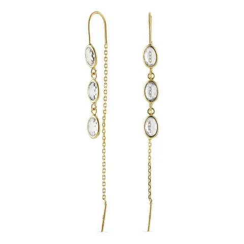 Ohrringe in 9 Karat Gold mit Zirkon und Zirkon