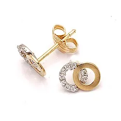 Kollektionsmuster Kreis Ohrringe in 14 Karat Gold