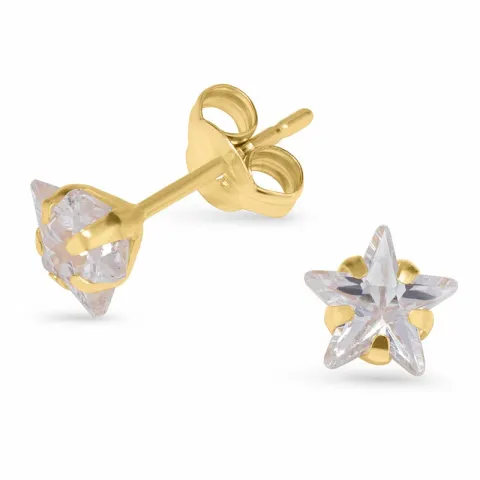 Stern Ohrringe in 14 Karat Gold mit