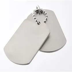 Hard Steel dogtag in Edelstahl