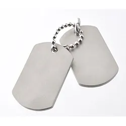 Hard Steel dogtag in Edelstahl