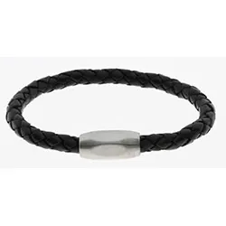 Hard Steel Armband in Leder