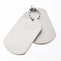 Hard Steel dogtag in Stahl