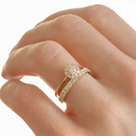 Brillant Memoirering in 14 Karat Gold 0,49 ct