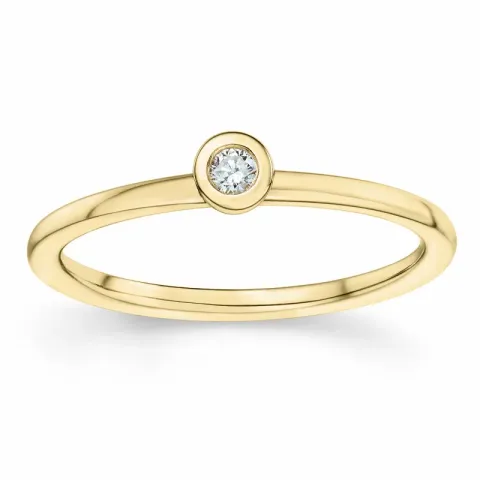 runder Diamant Solitärring in 14 Karat Gold 0,05 ct