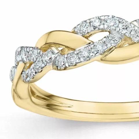 Diamant Ring in 14 Karat Gold- und Weißgold 0,25 ct