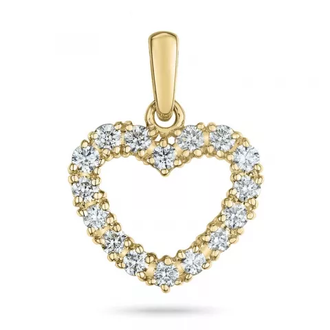 Herz Diamant Anhänger in 14 karat Gold 0,516 ct