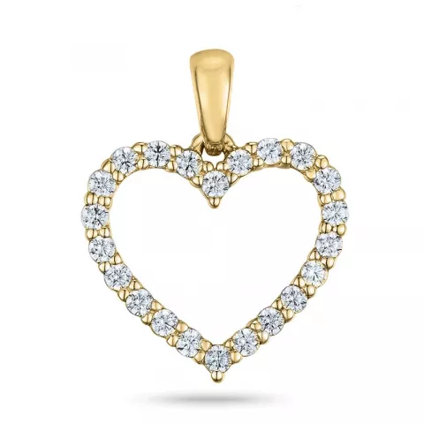 Herz Diamant Anhänger in 14 karat Gold 0,25 ct