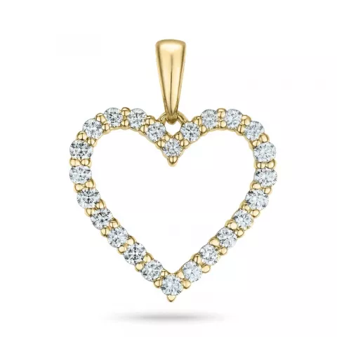 Herz Diamant Anhänger in 14 karat Gold 0,501 ct
