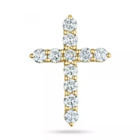 Kreuz Diamant Anhänger in 14 karat Gold 0,50 ct