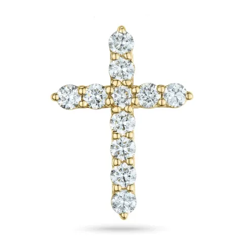 Kreuz Diamant Anhänger in 14 karat Gold 0,50 ct