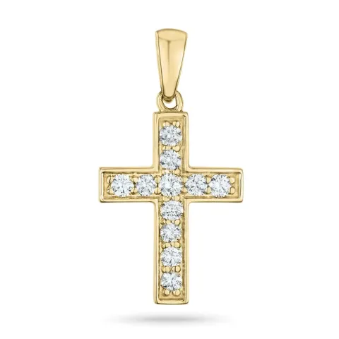 Kreuz Diamant Anhänger in 14 karat Gold 0,251 ct