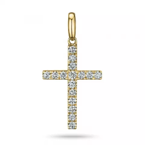 Kreuz Diamant Anhänger in 14 karat Gold 0,251 ct
