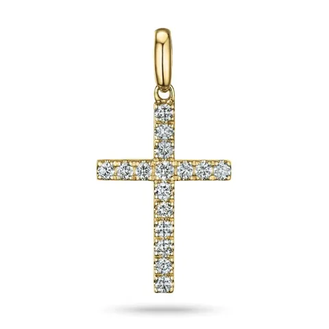 Kreuz Diamant Anhänger in 14 karat Gold 0,251 ct