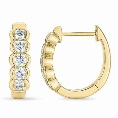 Diamant Kreole in 14 Karat Gold mit Diamant 