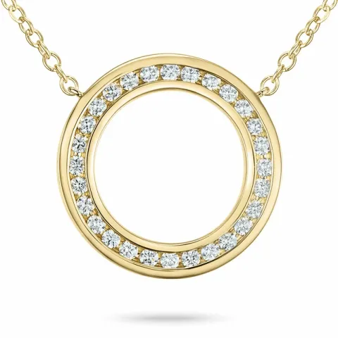 45 cm Halskette mit Anhänger aus 14 Karat Gold 0,504 ct