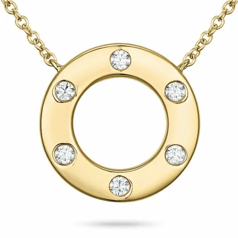 45 cm Halskette mit Anhänger aus 14 Karat Gold 0,114 ct