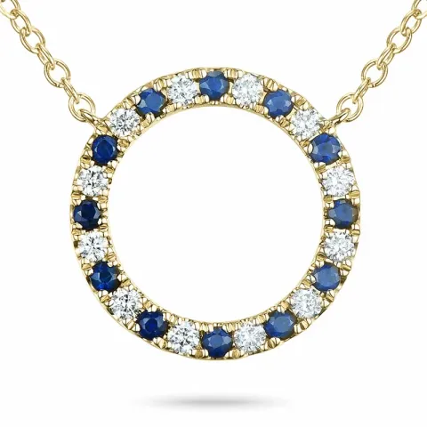 45 cm Halskette mit Anhänger aus 14 Karat Gold 0,18 ct 0,264 ct