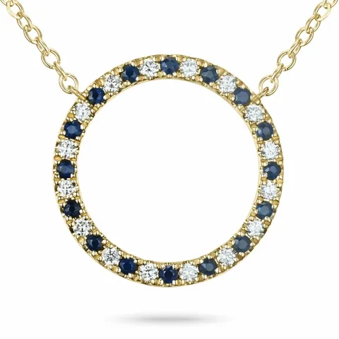 45 cm Halskette mit Anhänger aus 14 Karat Gold 0,24 ct 0,352 ct