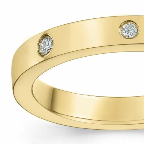 Diamant Memoirering in 14 Karat Gold 0,05 ct