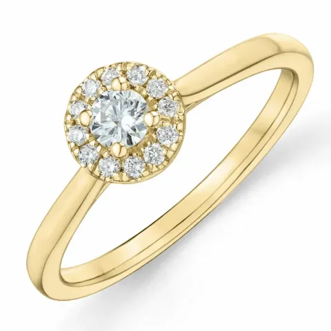 Diamant Ring in 14 Karat Gold 0,234 ct