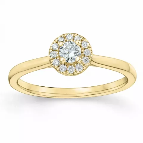 Diamant Ring in 14 Karat Gold 0,234 ct