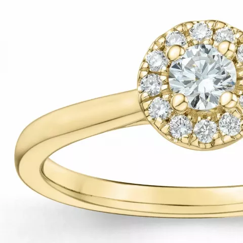 Diamant Ring in 14 Karat Gold 0,234 ct