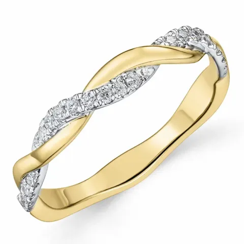 Diamant Ring in 14 Karat Gold- und Weißgold 0,15 ct