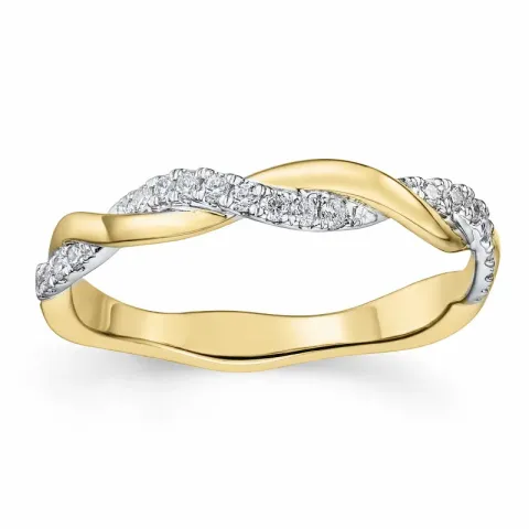 Diamant Ring in 14 Karat Gold- und Weißgold 0,15 ct