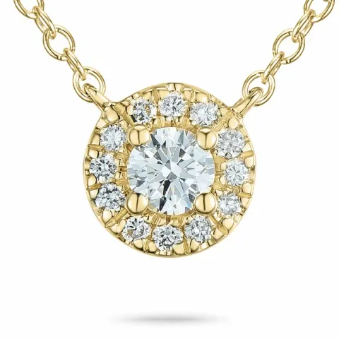 45 cm Halskette mit Anhänger aus 14 Karat Gold 0,234 ct