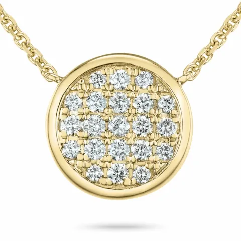 45 cm Halskette mit Anhänger aus 14 Karat Gold 0,207 ct