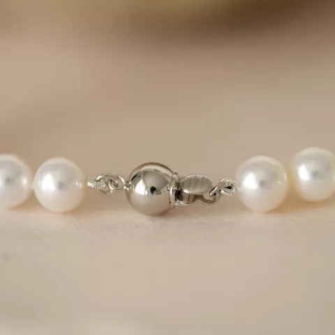 45 cm weißem AAA-Qualität Perlenkette mit Süßwasserperle.