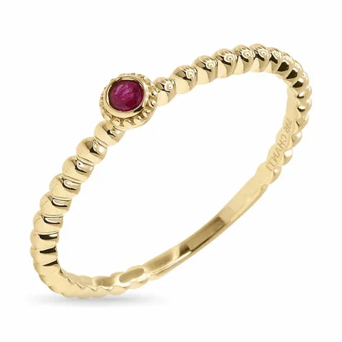 Echten rubin gold ring in 14 karat gold
