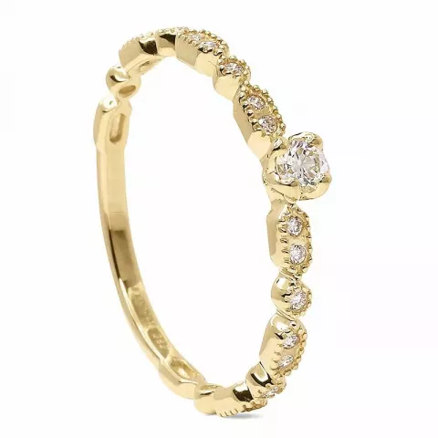 Fingerring Diamant Ring in 14 Karat Gold 0,16 ct