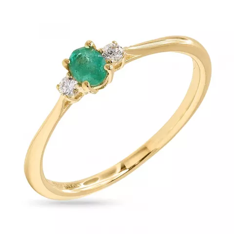 Smaragd Gold Ring in 14 Karat Gold 0,05 ct 