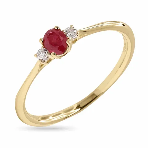 Rubin Ring in 14 Karat Gold 0,05 ct 0,18 ct. ct