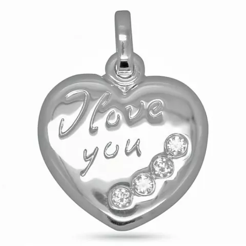Herz I Love You Anhänger aus Silber