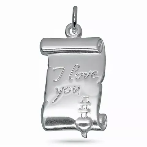 I Love You Anhänger aus Silber