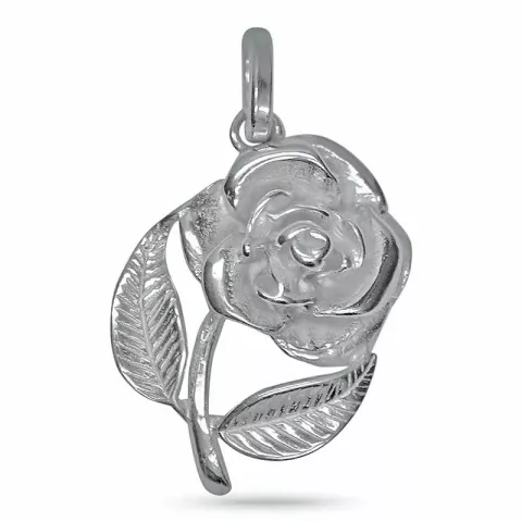 Großer Rose Silber Anhänger aus Silber