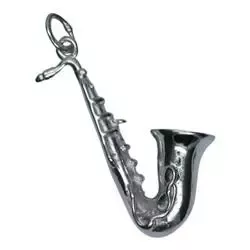 Saxofon Anhänger aus Silber