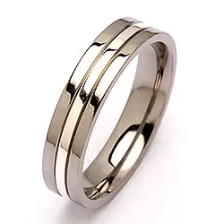 Ring aus titanium und silber