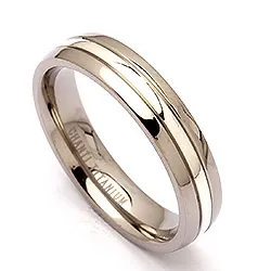 Kollektionsmuster Ring aus Titanium und Silber