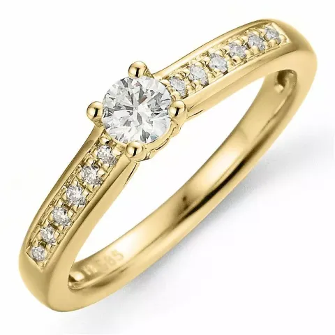 Bestellware - diamantring in 14 karat gold 0,20 ct 0,07 ct