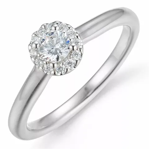 Bestellware - diamantring in 14 karat weißgold 0,20 ct 0,07 ct