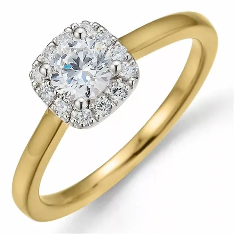 Bestellware - diamantring in 14 karat gold- und weißgold 0,40 ct 0,11 ct