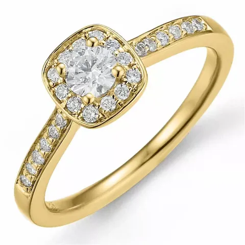 Bestellware - diamantring in 14 karat gold 0,20 ct 0,14 ct