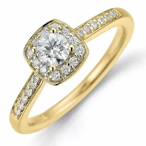 Bestellware - diamantring in 14 karat gold 0,26 ct 0,15 ct