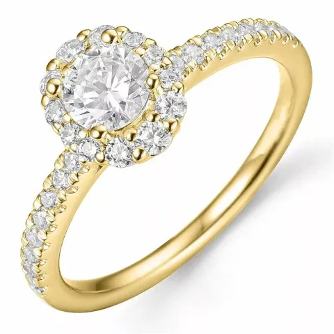 Bestellware - diamantring in 14 karat gold 0,52 ct 0,38 ct