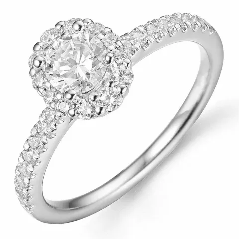 Bestellware - diamantring in 14 karat weißgold 0,52 ct 0,38 ct